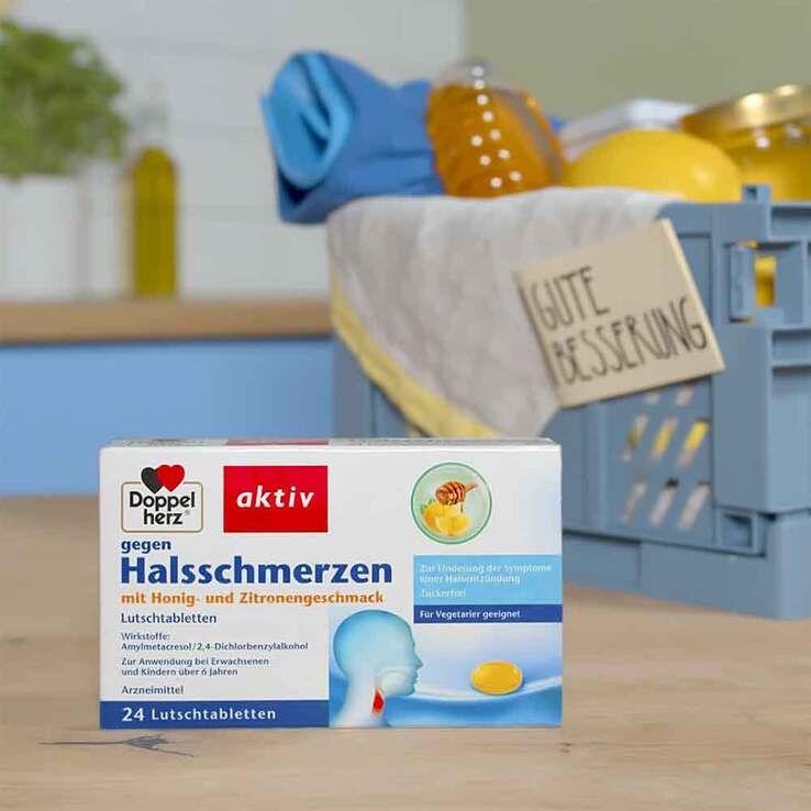 Doppelherz gegen Halsschmerzen Lutschtabletten, 24 St