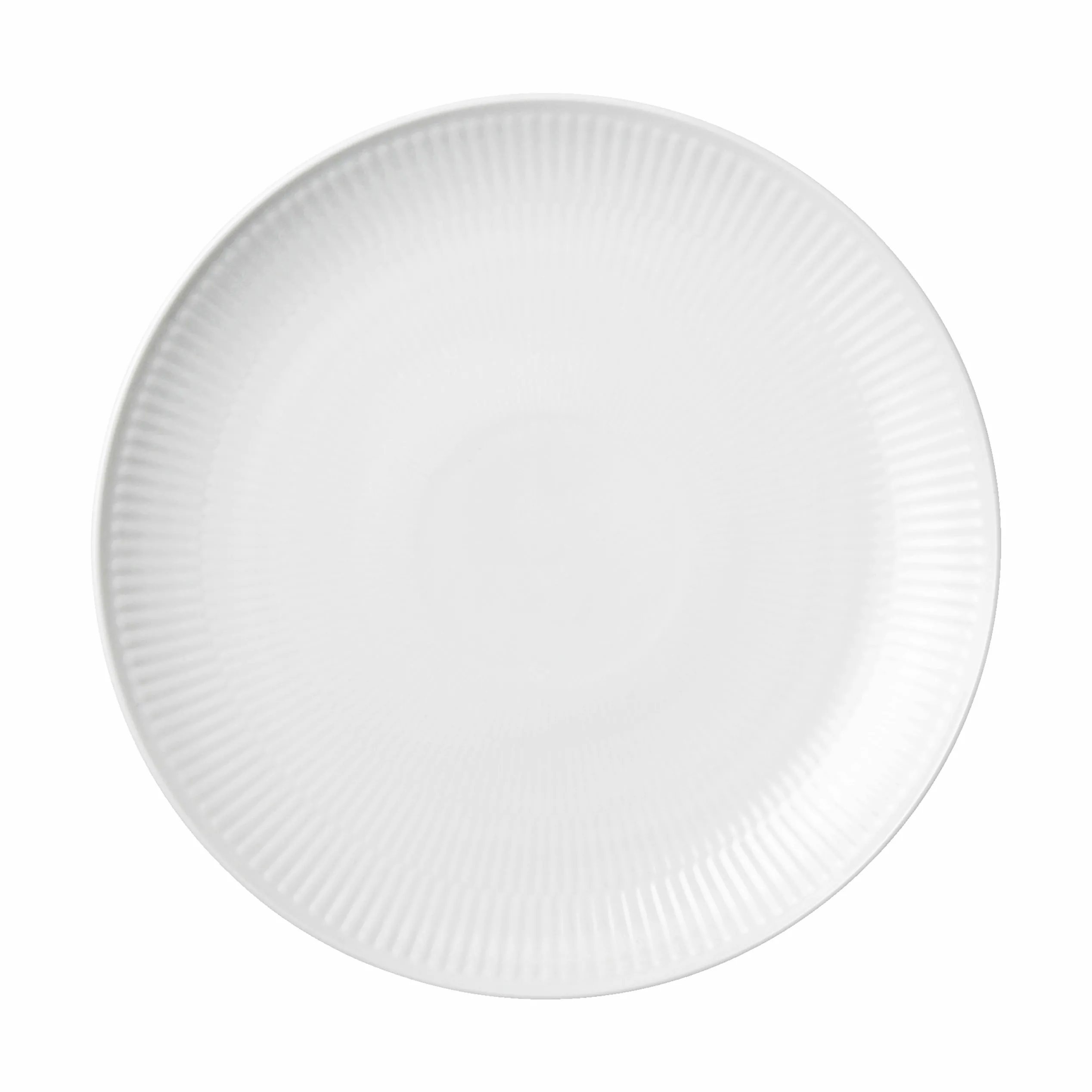 Royal Copenhagen Hvid Riflet Coupe Tallerken