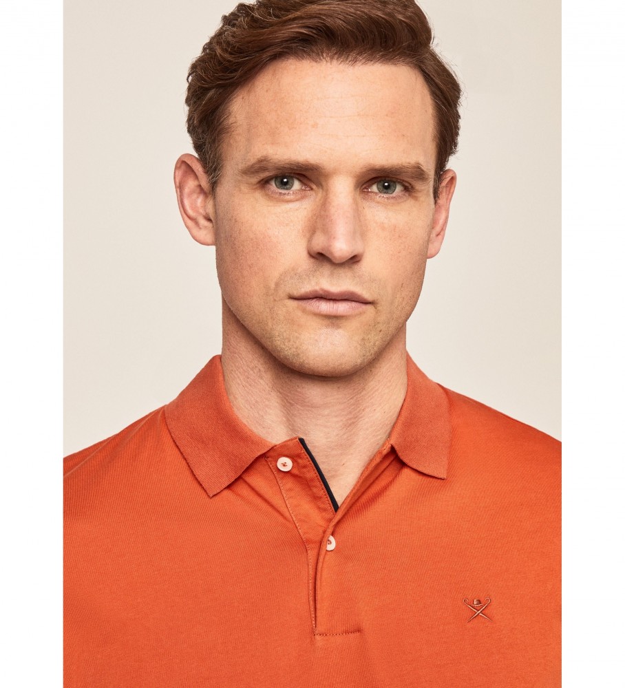 Camisa polo Hackett laranja de algodão