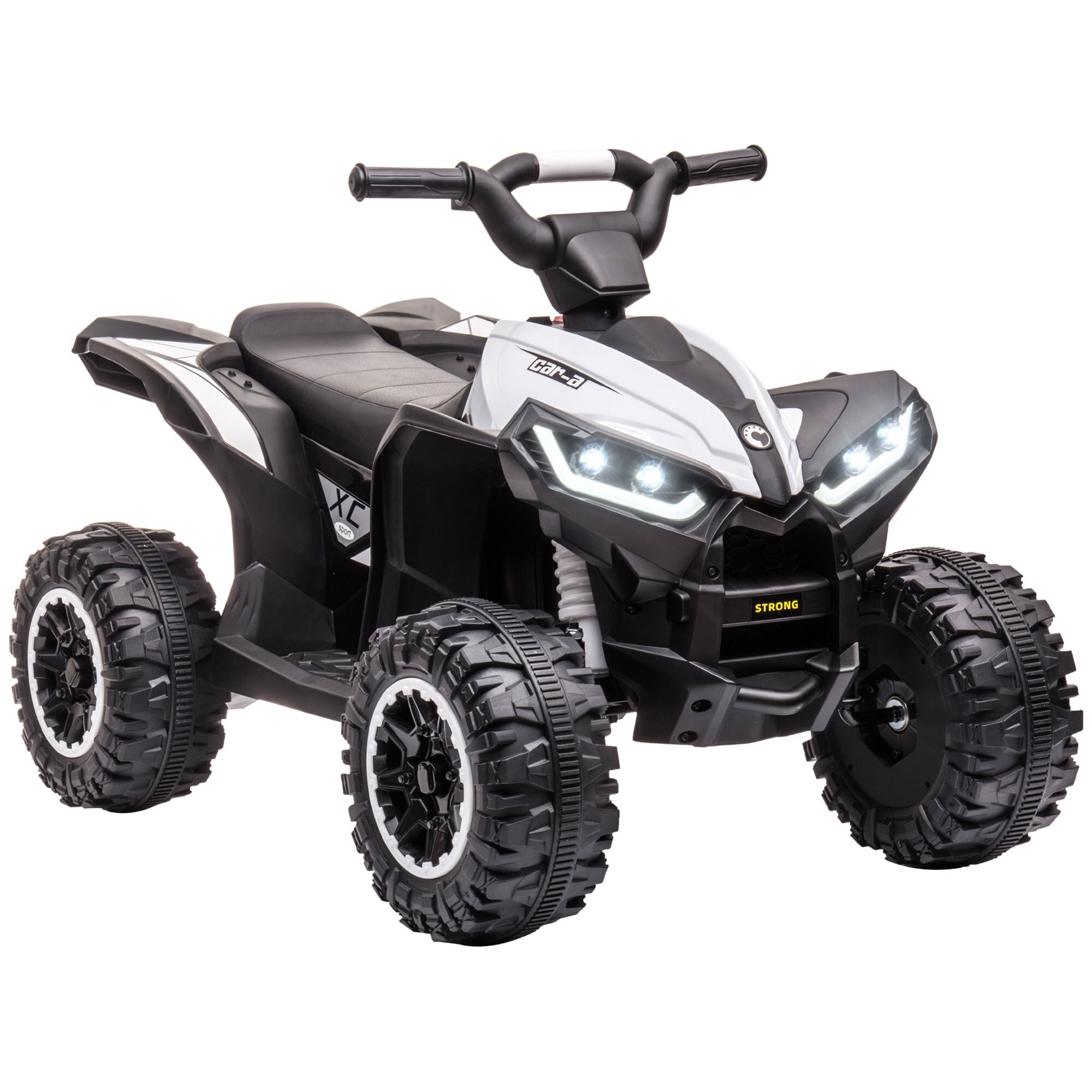 HOMCOM Elektro-Quad mit USB-Anschluss schwarz, weiß 83L x 53B x 55,5H cm