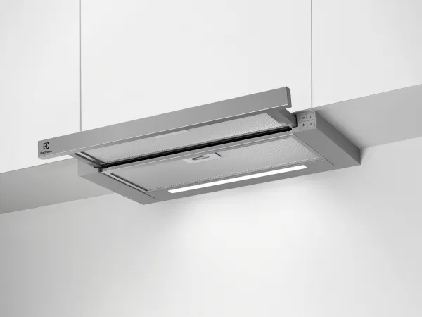 Electrolux LFP416X - Hætte - teleskopisk - bredde: 59.8 cm - dybde: 30 cm - udtrækning og recirkulation (-) - grå