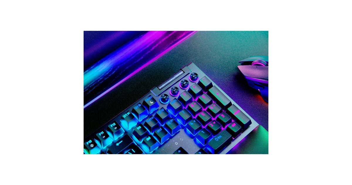RazerBlackWidow V4 Pro, gaming toetsenbord  (Zwart, US lay-out, Razer Yellow, RGB leds, Doubleshot ABS)