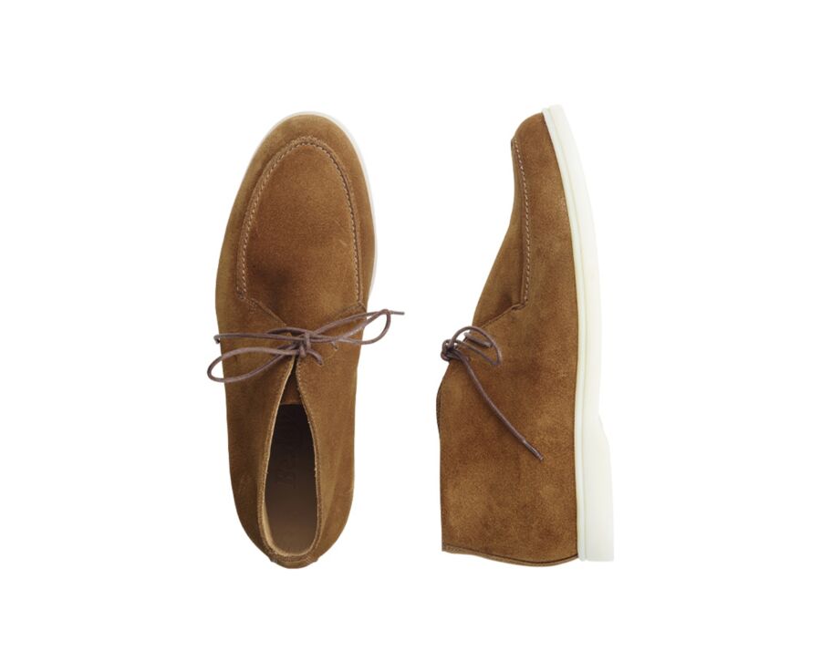 Bottines casual homme Velours Chamois - SERENOA