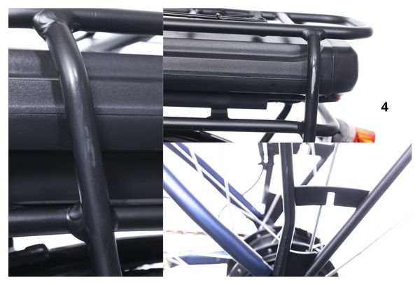 Vélo de Ville Électrique Mixte Bicyklet Claude Shimano Tourney 7V 500 Wh 700 mm Bleu Nuit Mat Marron - Produit Reconditionné