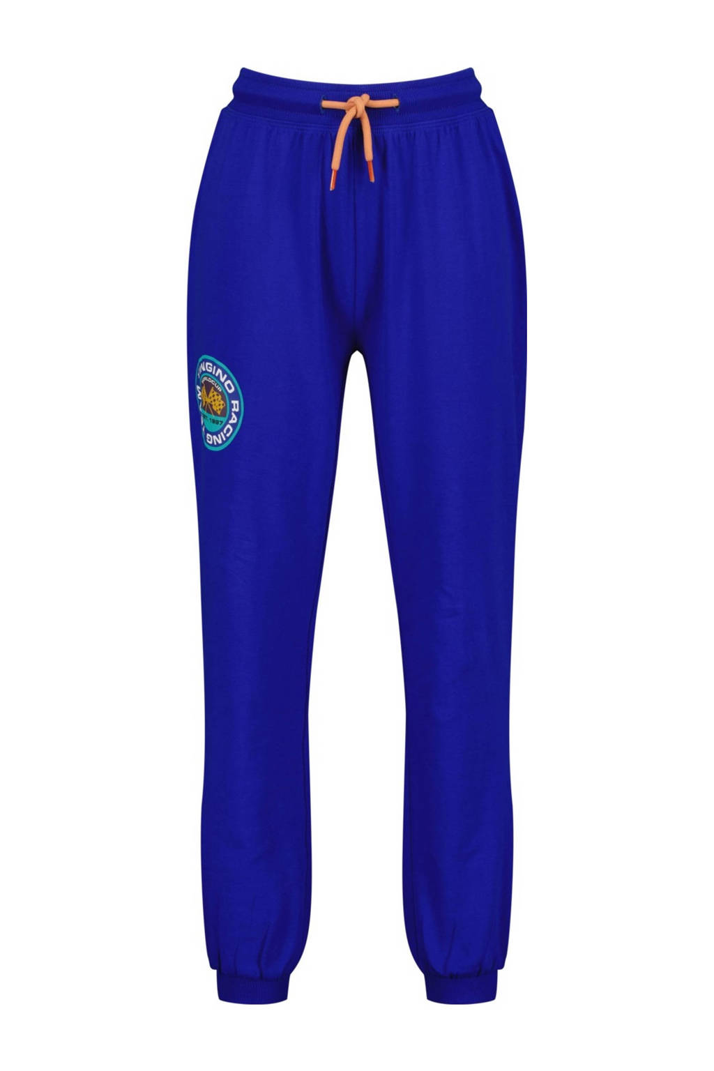 Vingino pyjama Waffi met streepdessin hardblauw/beige/oranje