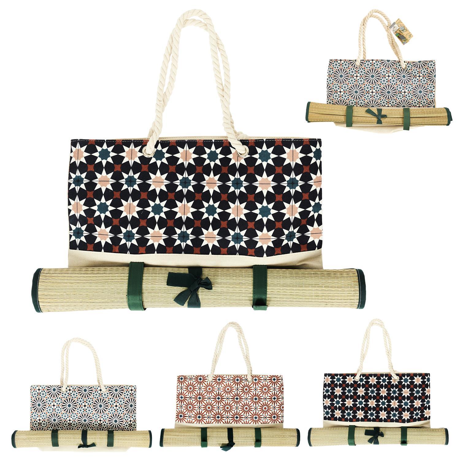 SAC DE PLAGE AVEC NATTE 50X30CM