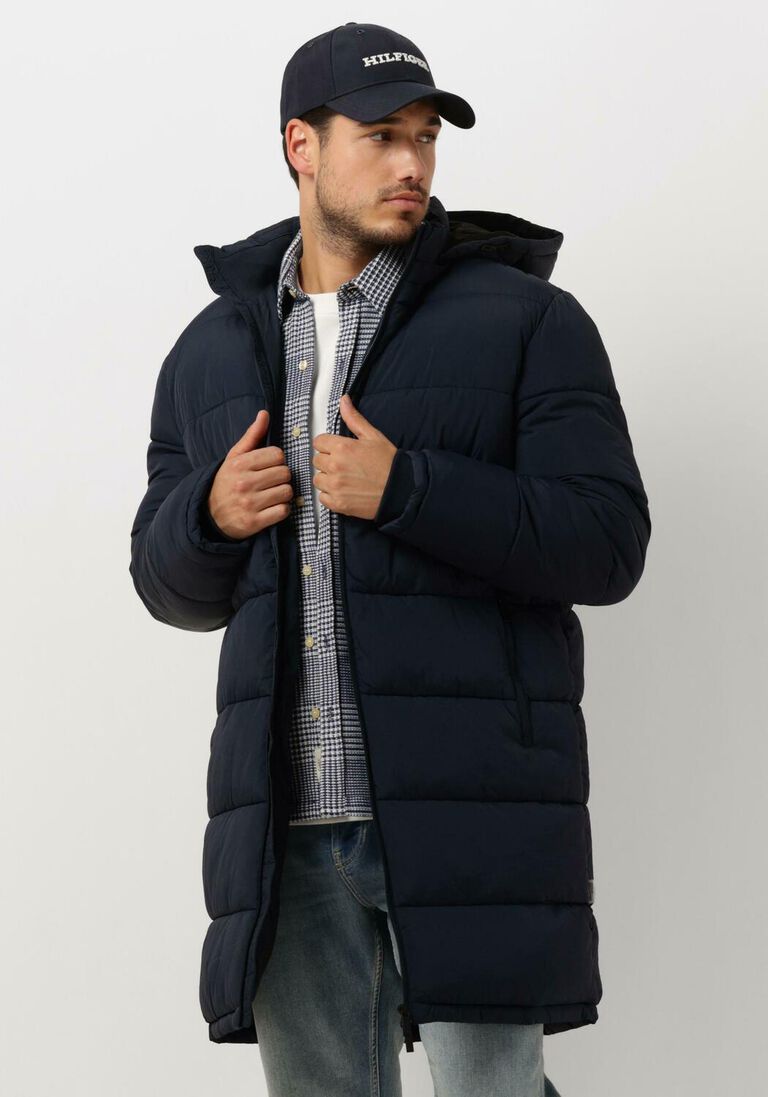 SELECTED HOMME donkerblauwe selected homme gewatteerde jas slhcooper puffer coat w noos