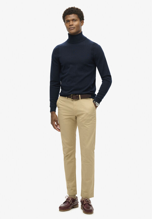 Superdry MERINO ROLL NECK JUMPER Darkest navy
