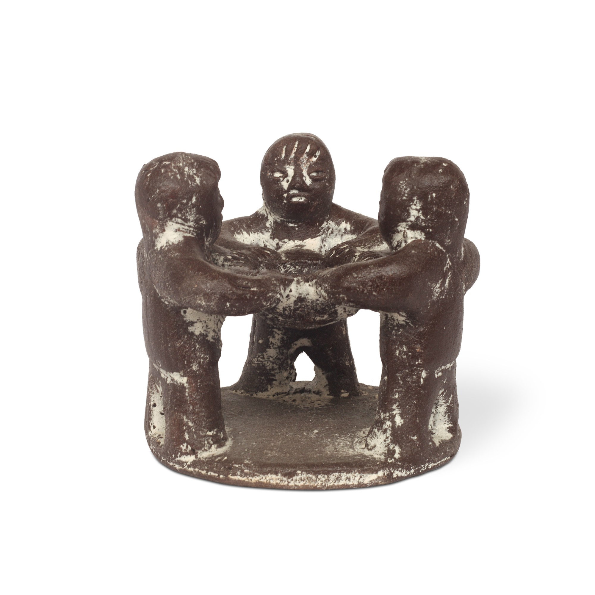 Kerzenhalter 'Friendship Circle 3', braun, Ø 13 cm, H 12 cm von fischer's lagerhaus