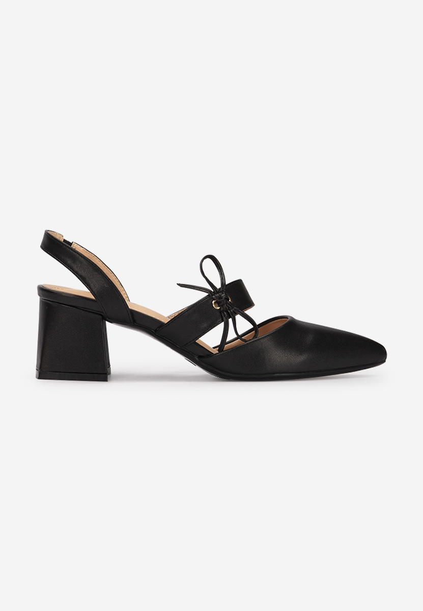Chaussures à talon moyen noirs Tanada