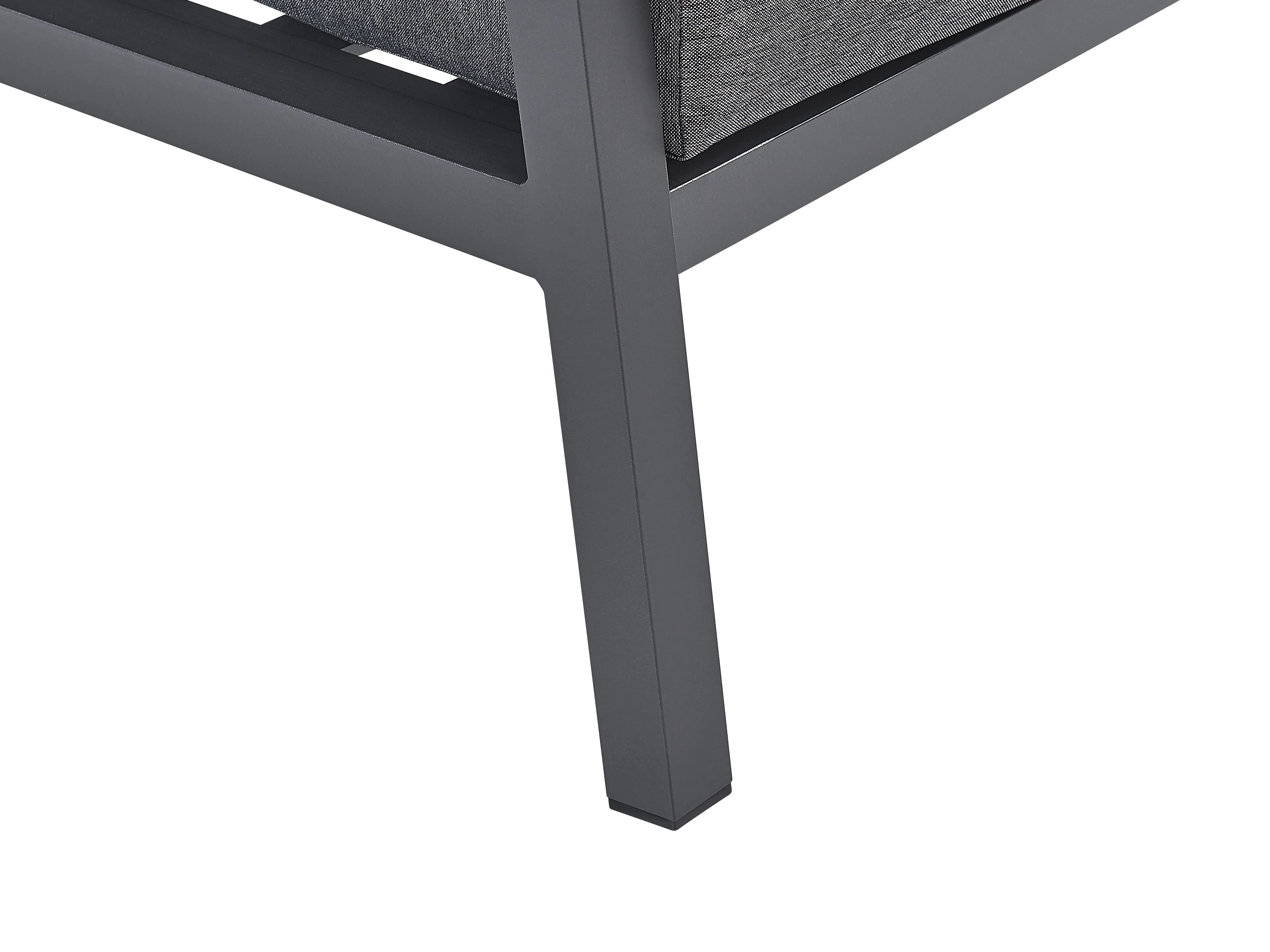 Loungeset met tafel 4-zits DELIA Metaal Grijs