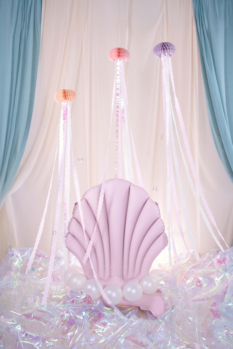 Paars Ballon Schelp Leeg 96cm