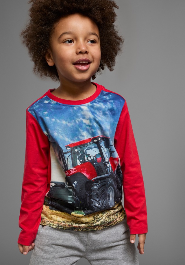 KIDSWORLD Langarmshirt »Traktoren«, 2 Stk. Langarm,  Basic-Passform,  bedruckt