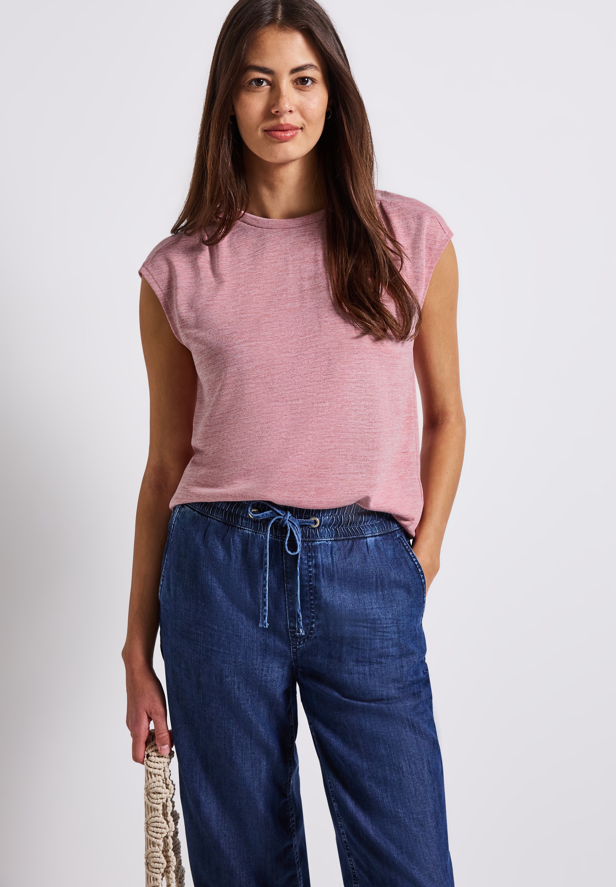 STREET ONE Shirttop »Style Lea«, mit elastischem Bund