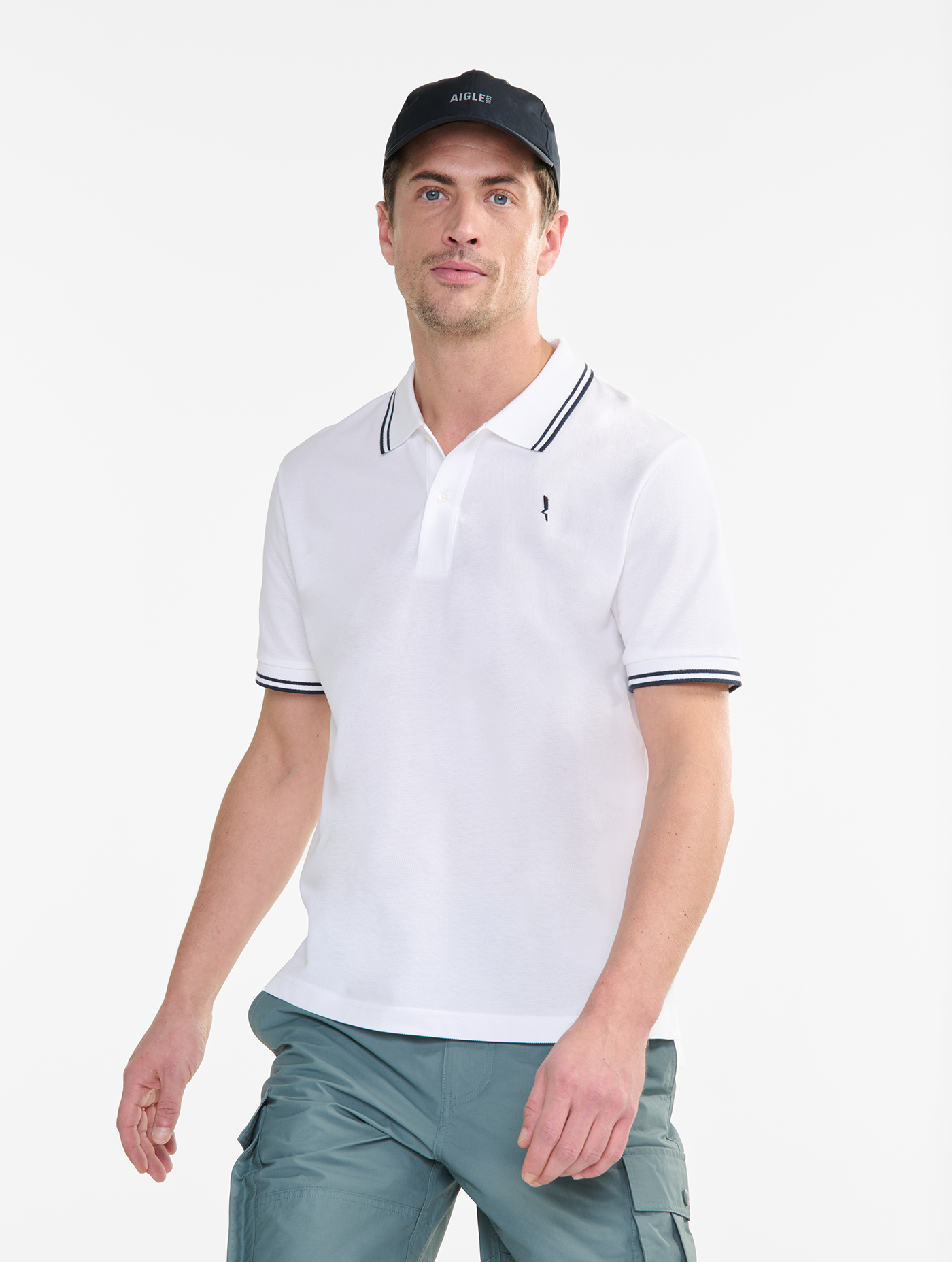Polo manche courte BLANC AIGLE
