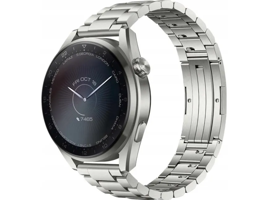 [OUTLET] - Huawei Watch 3 Pro - Elite Edition - 48 mm - sølv - smart ur med linkarmbånd - titanium - sølv - display 1.43
