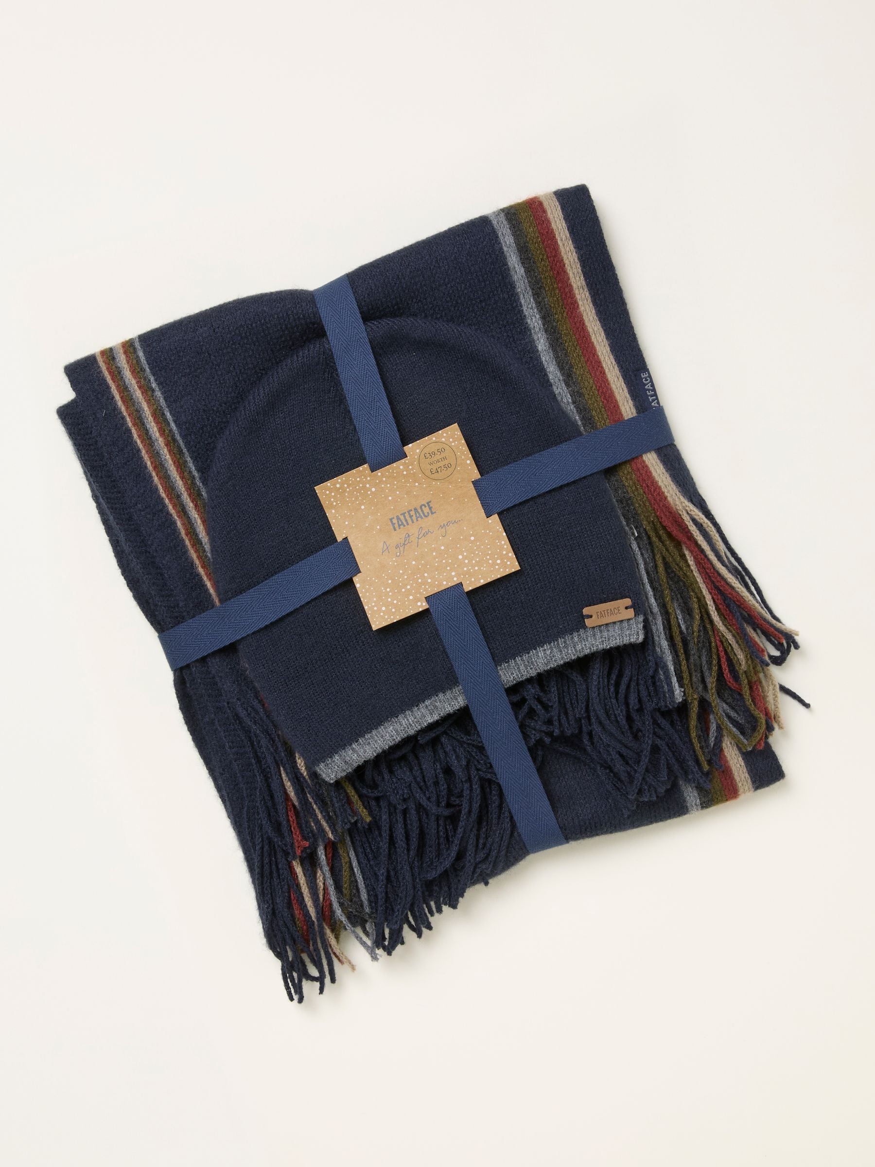 FatFace Hat and Stripe Scarf Gift Set
