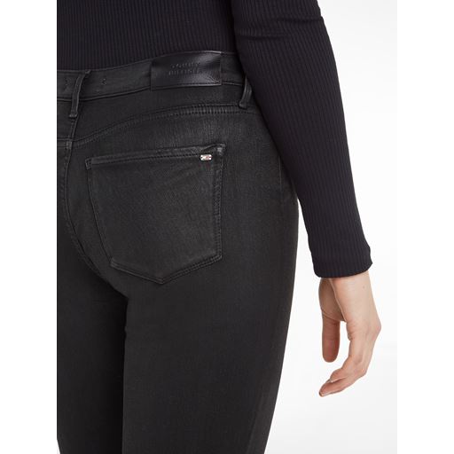 Tommy Hilfiger TH Flex Como Skinny Jeans, Black Coated, W31/L32