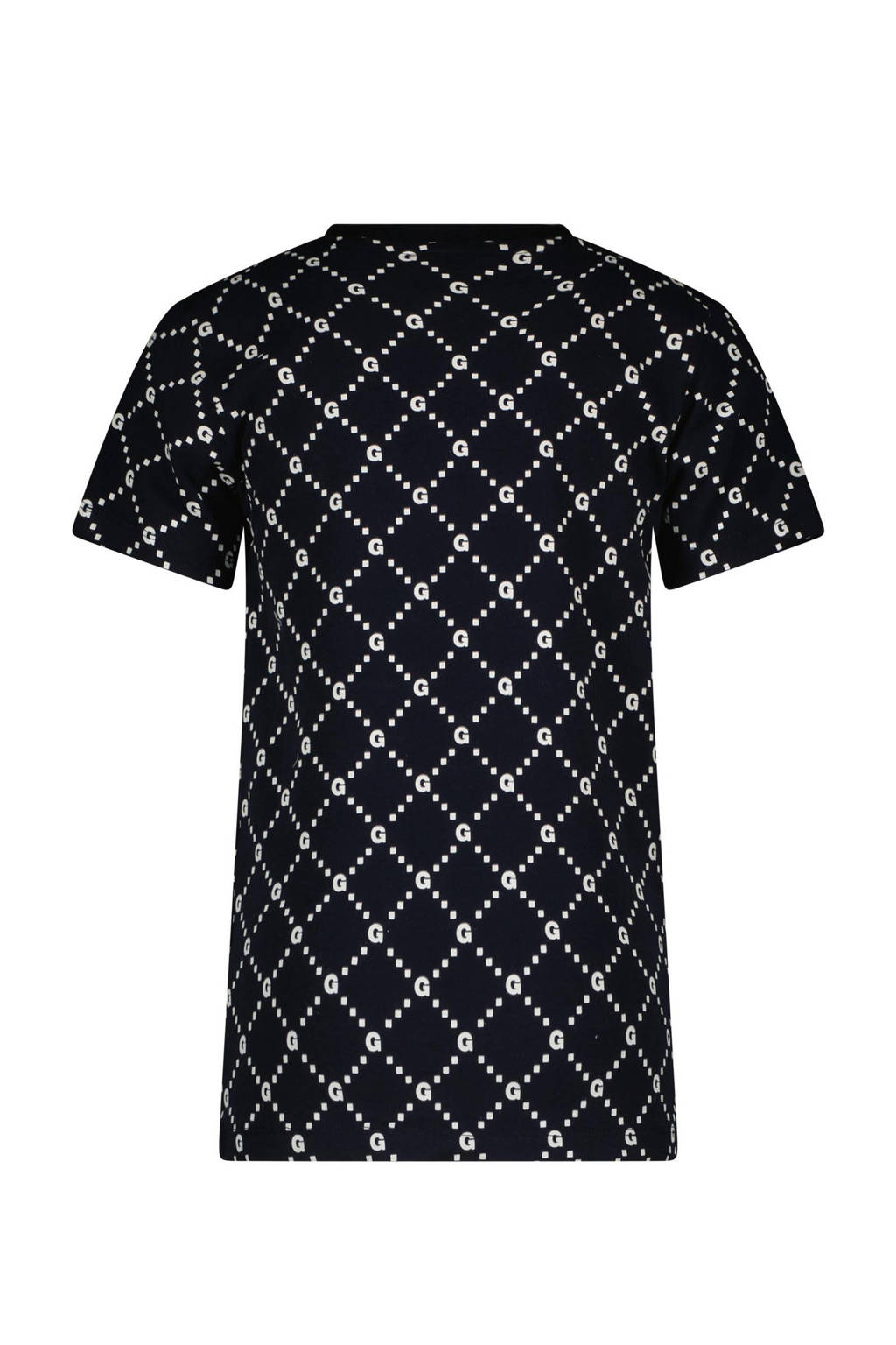 Le Chic Garcon T-shirt NEILY met all over print donkerblauw