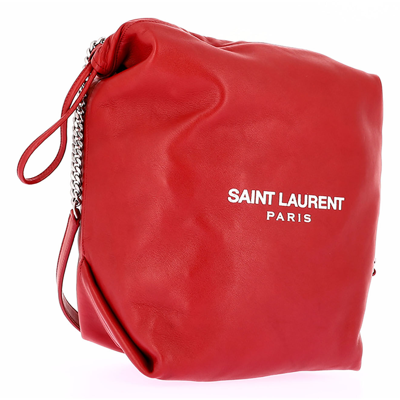 Saint Laurent Sac bandoulière Teddy en Cuir rouge - Très bon état - L.20 cm