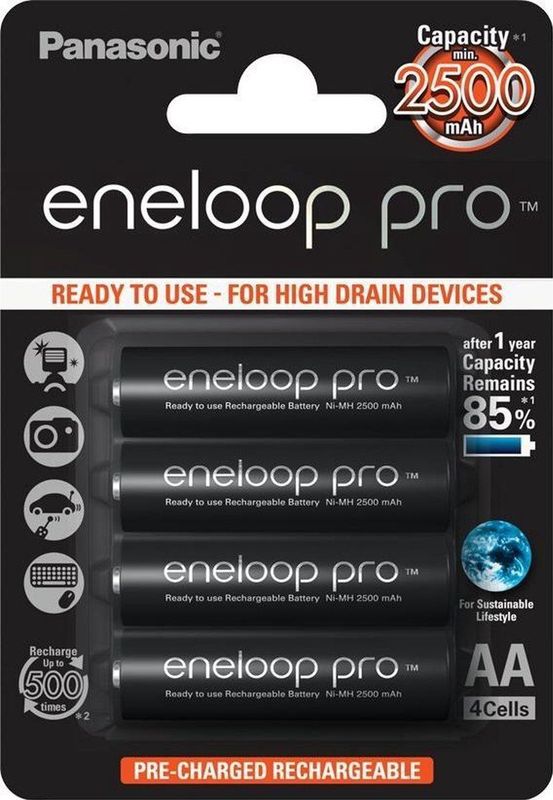 Panasonic Eneloop Pro Mignon AA 2450 MAh - 4 Stuks