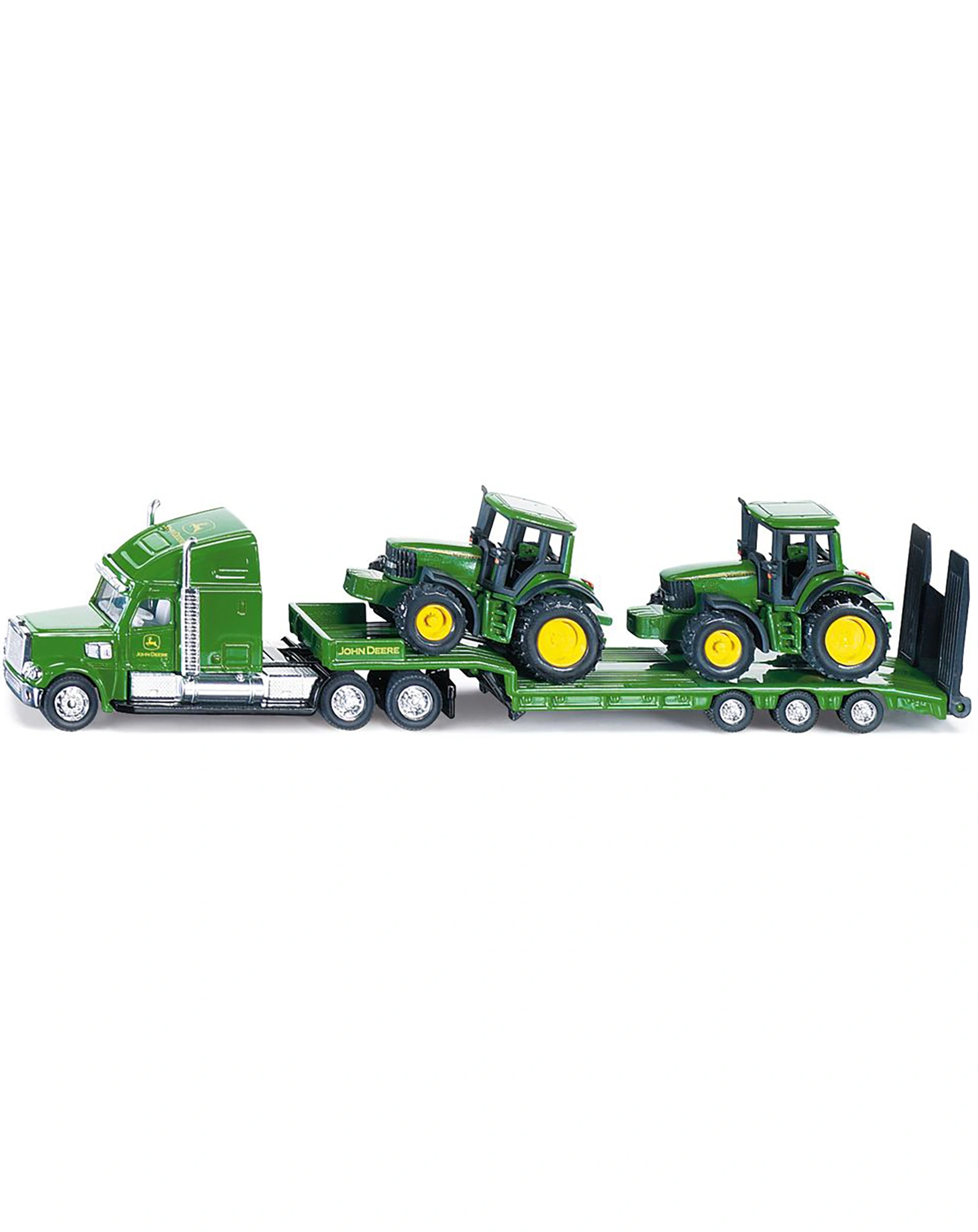 Tieflader mit John Deere Traktoren