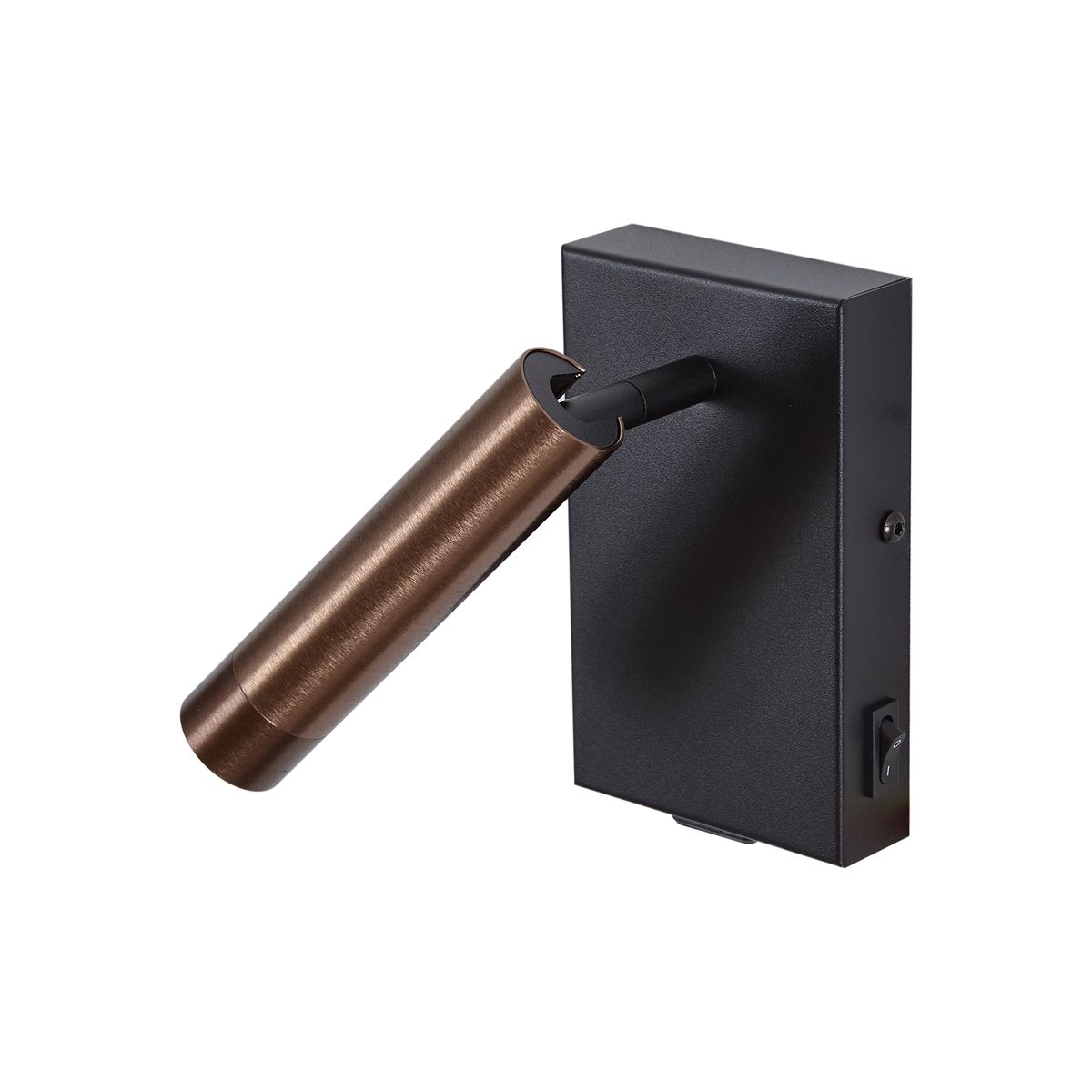 Moderne wandlamp zwart met donker brons verstelbaar met USB-C - Croft