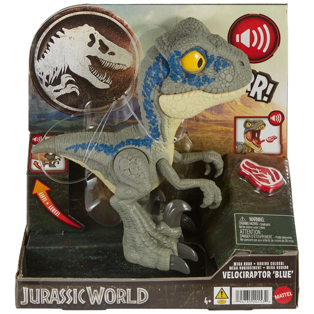Jurassic World Mega Roar: Blue, der Velociraptor-Dinosaurier-Spielzeug