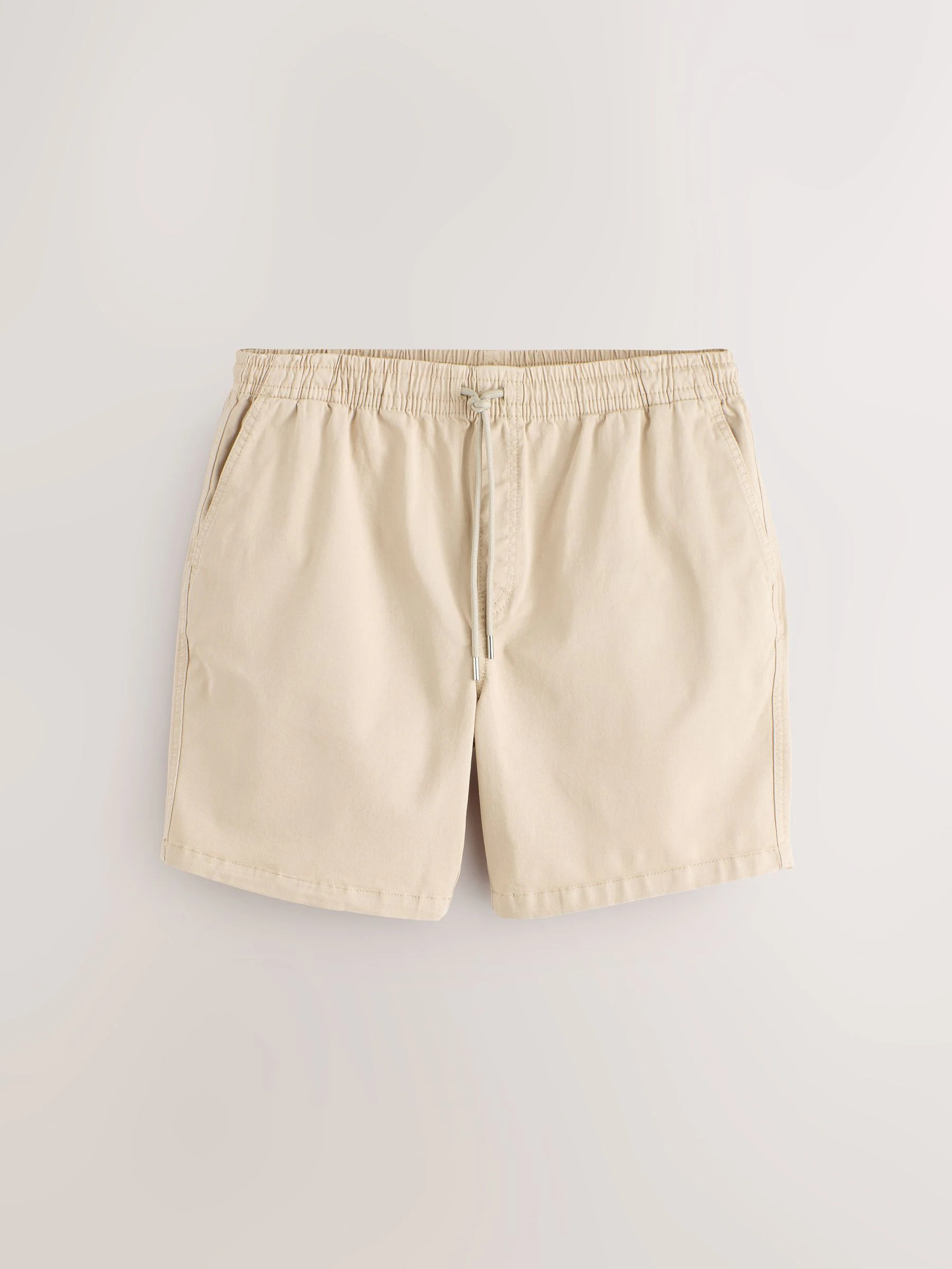 Kiezelkleurig/saliegroen - Set van 2shorts met elastische taille