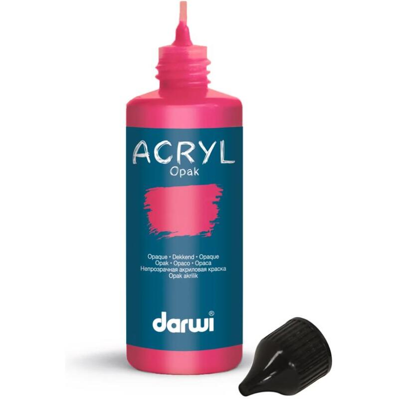 Darwi Flacon de 80 ml de Peinture Acrylique Universelle Opaque - Magenta