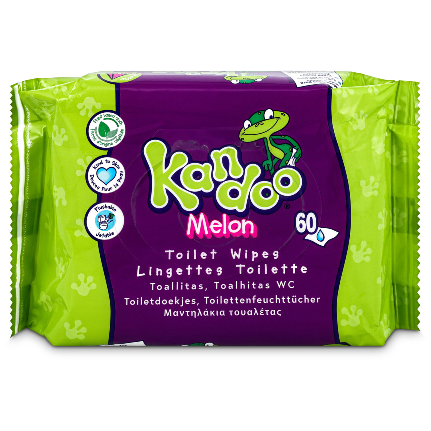 Kandoo Toilettenfeuchttücher Melon 60 Stück