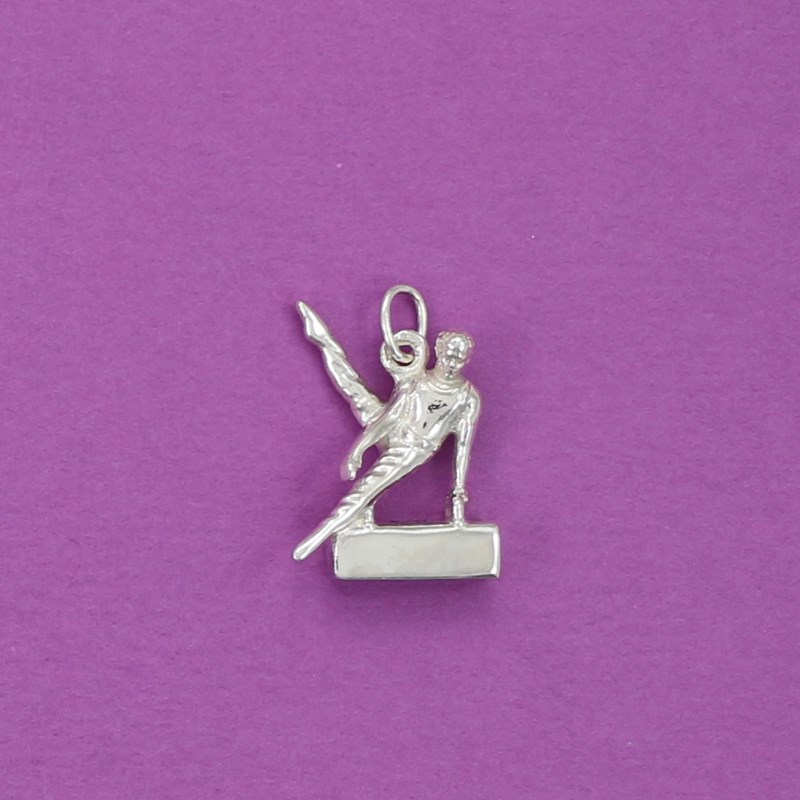 Pendentif GAM gymnaste arçon - Argent massif
