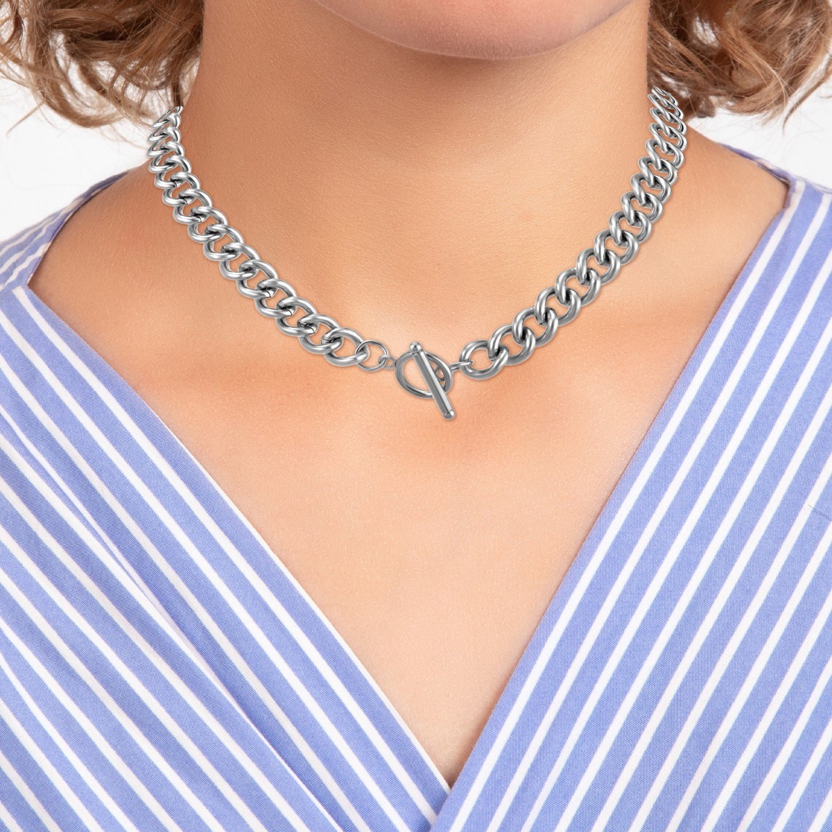 Collier SC Crystal en acier inoxydable