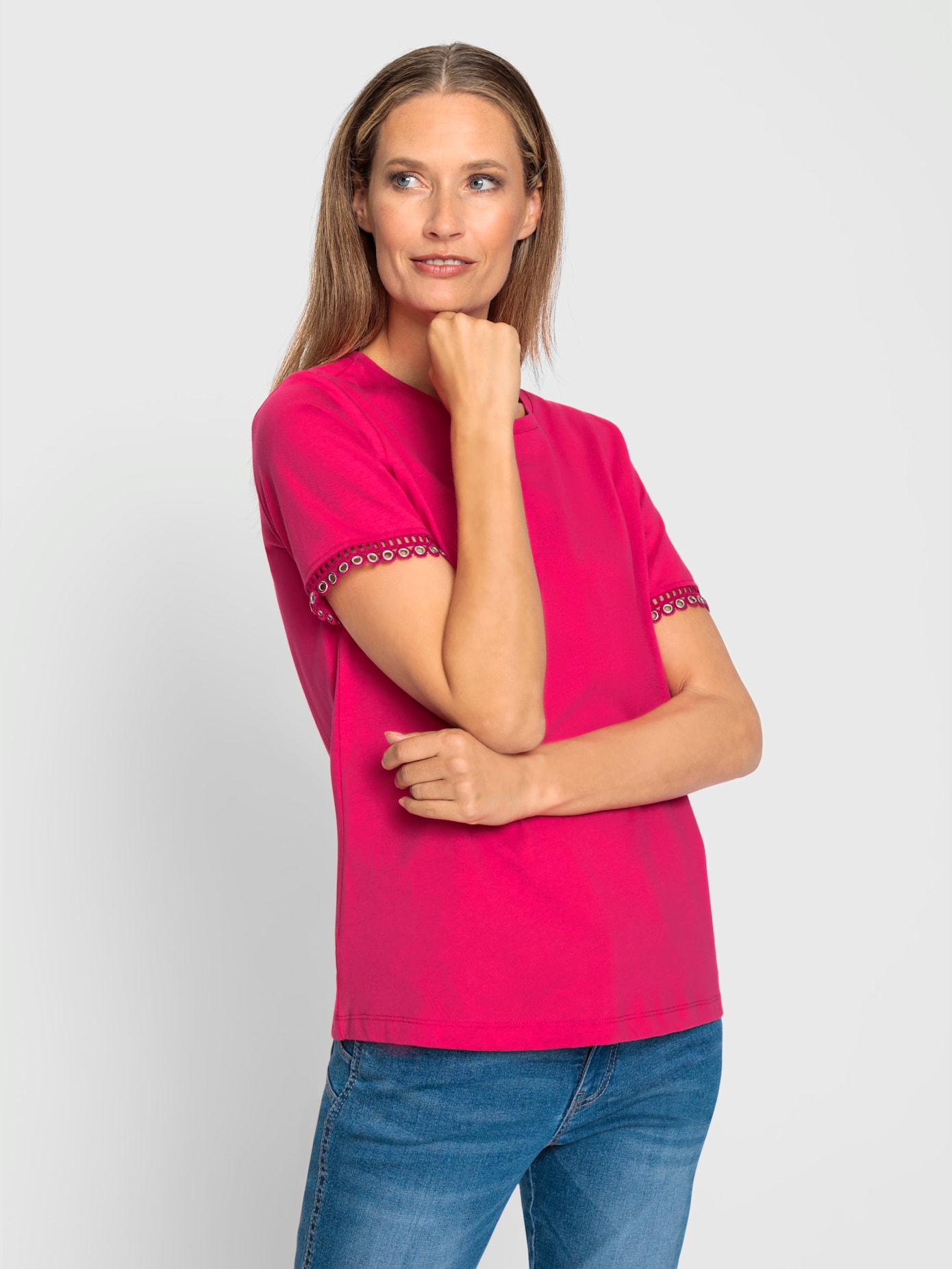 T-shirt œillets et ruban