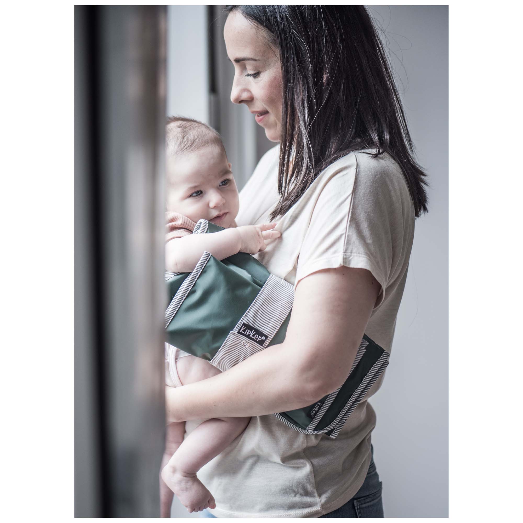 KipKep verschoningsmatje+luieretui combiset Calming Green