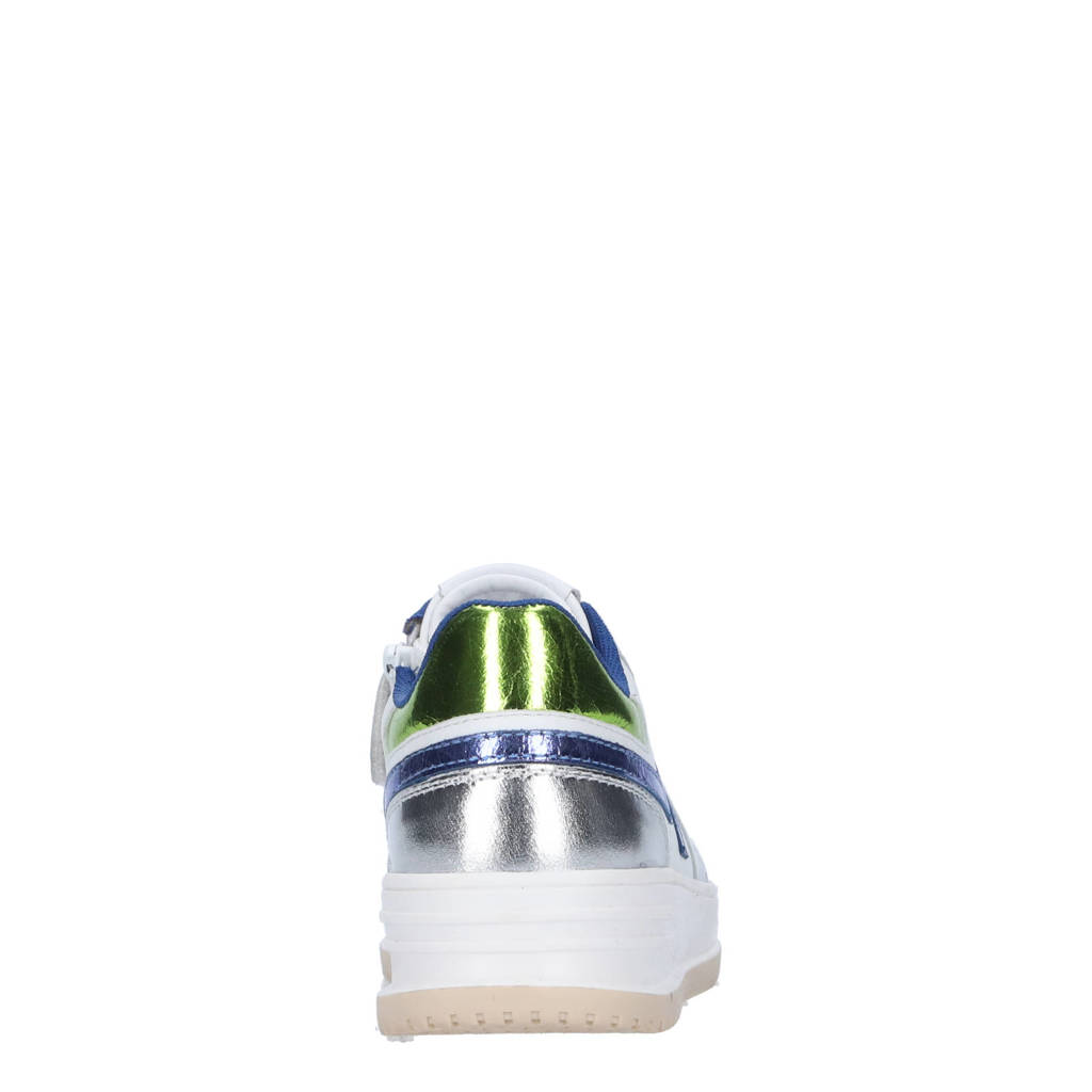 Hip leren sneakers lichtblauw