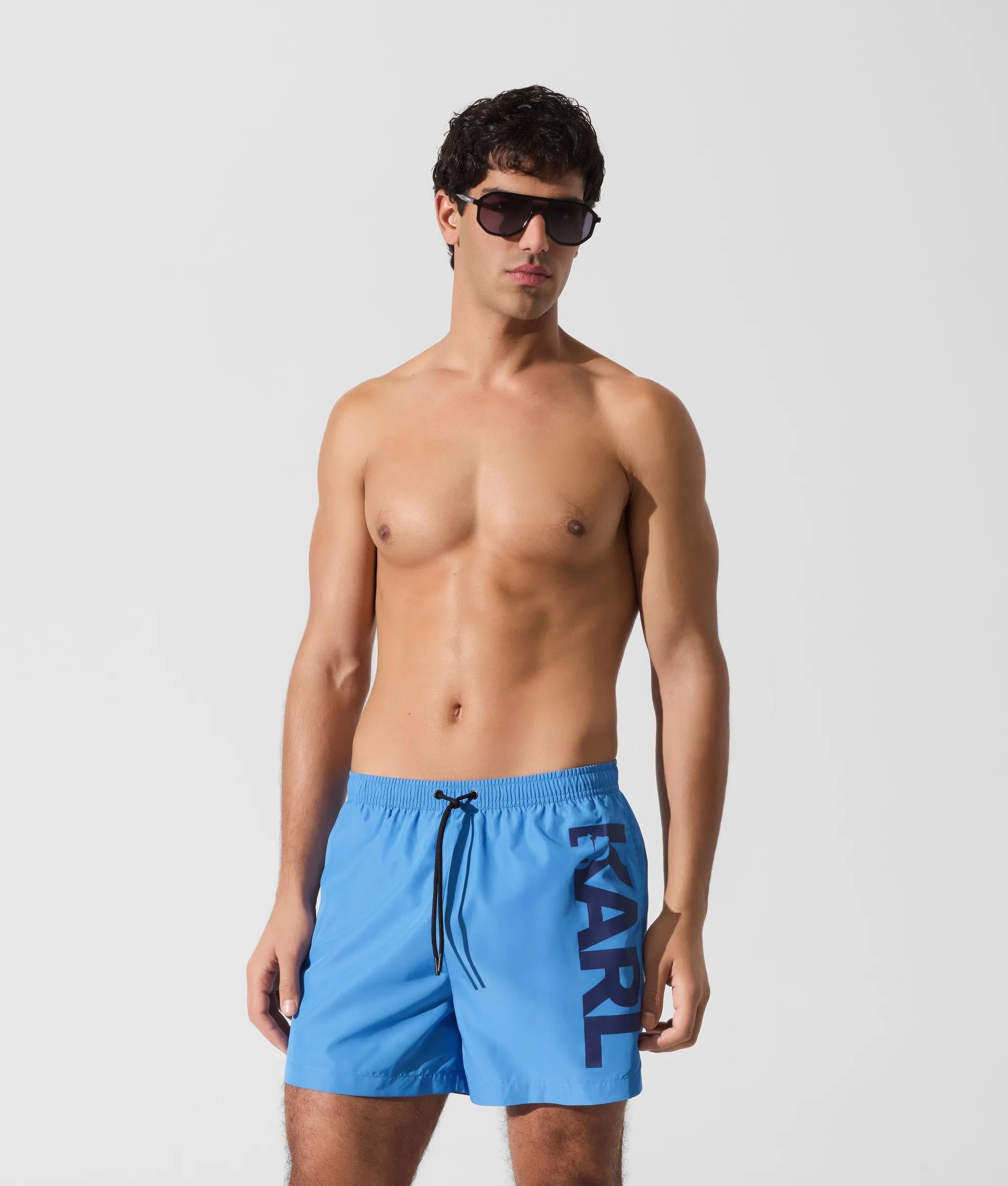 Korte boardshort met logo