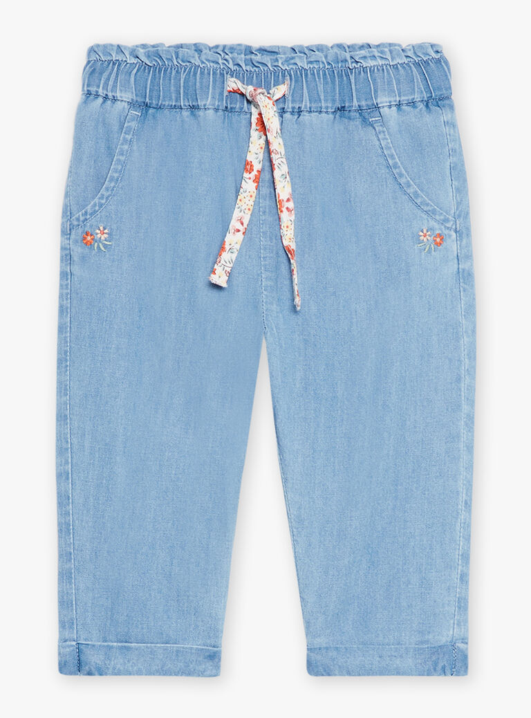 Pantalon en chambray denim clair