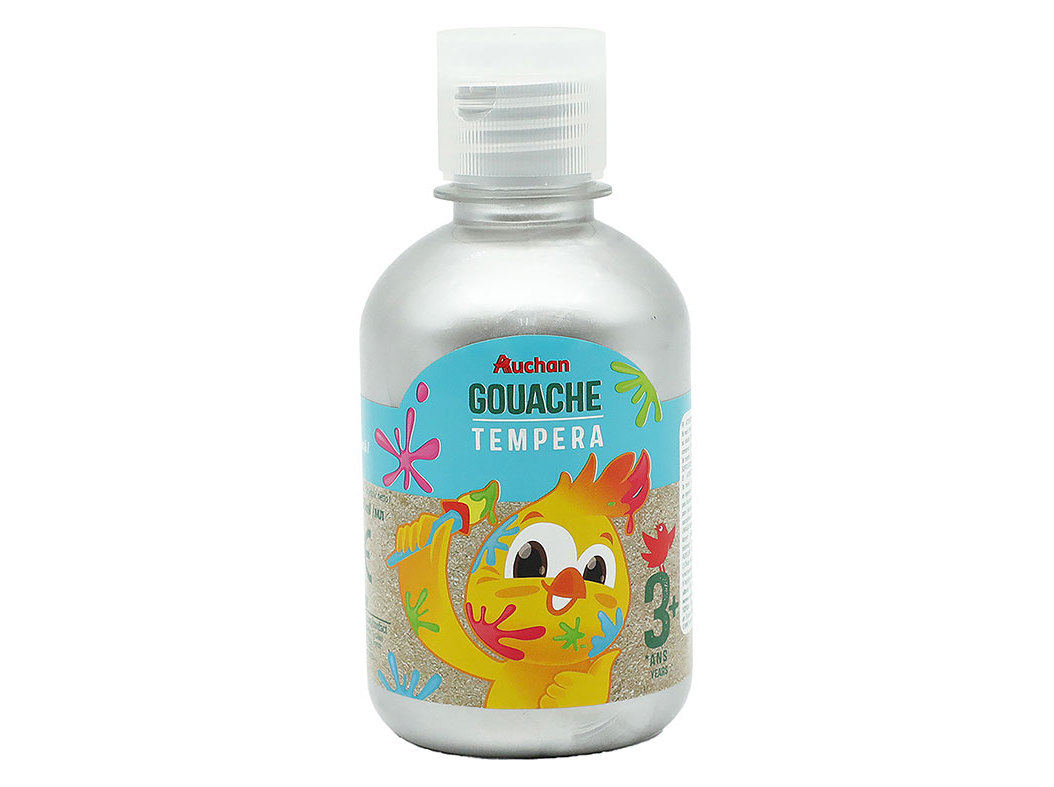 GUACHE CHICKY AUCHAN PRATEADO 250ML