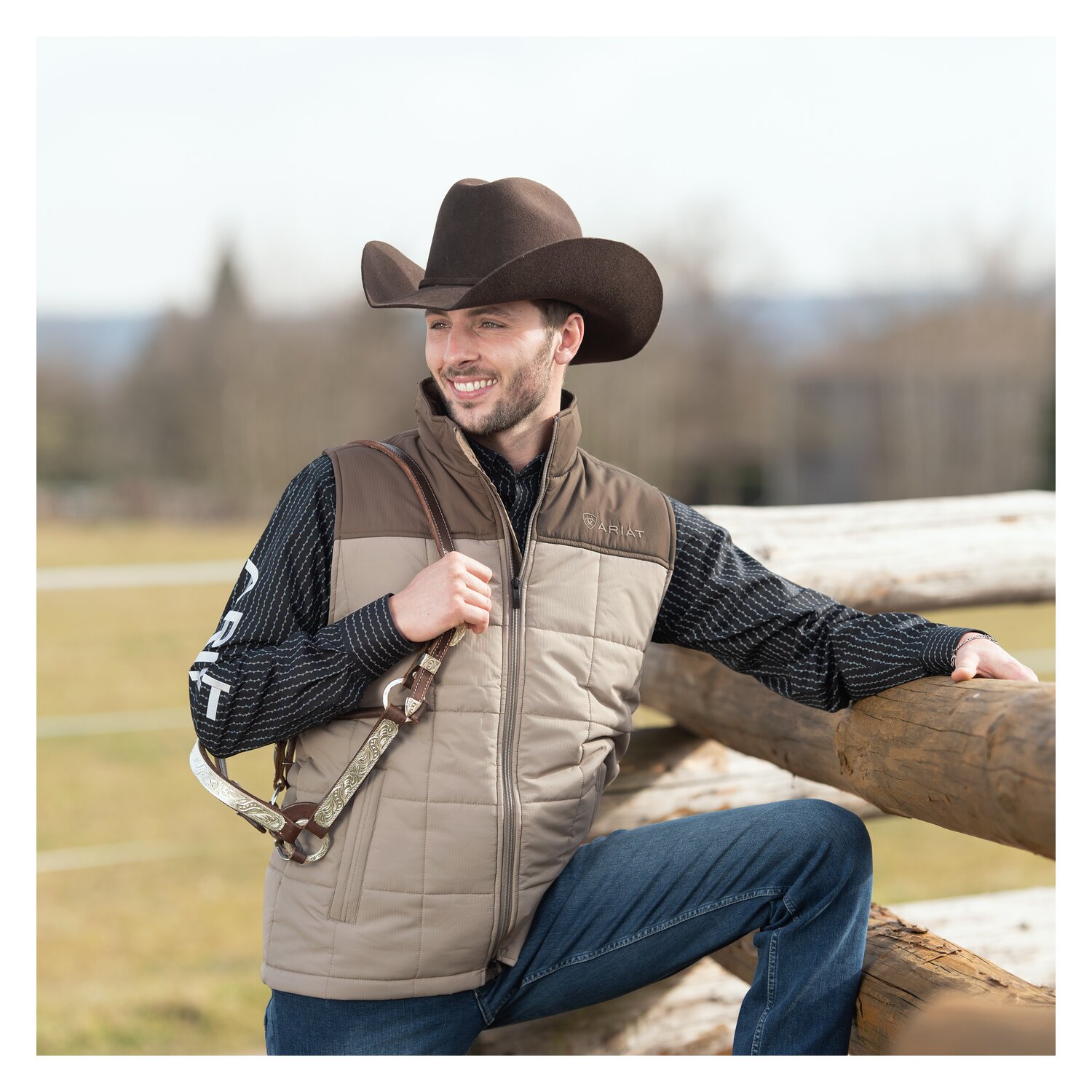 ARIAT Herrenhemd Team Woodson  - black