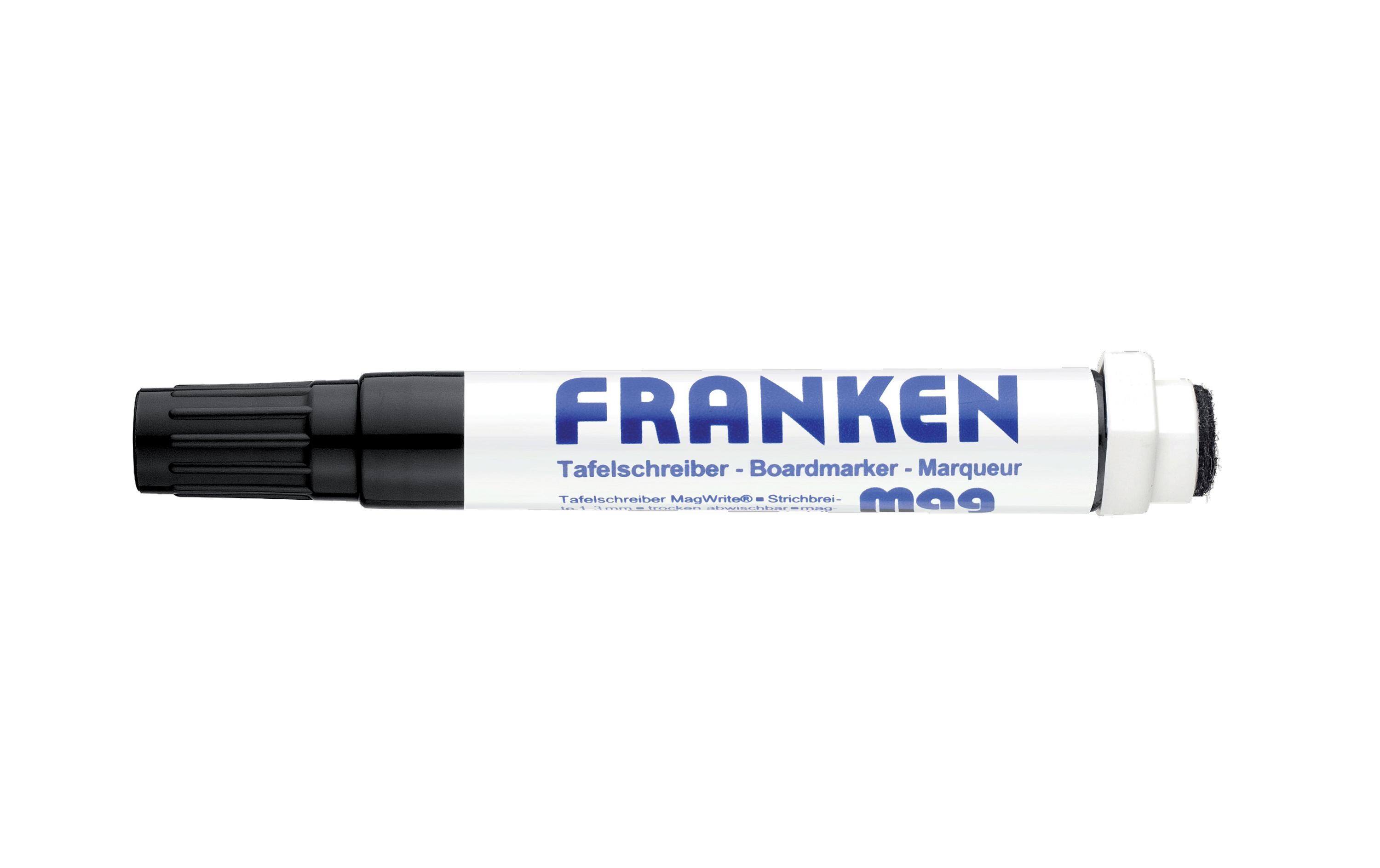 Whiteboard-Marker MagWrite, 1 - 3 mm SchwarzTafelschreiber zum Schreiben, Korrigieren und für einfaches Befestigen an der Schreibtafel