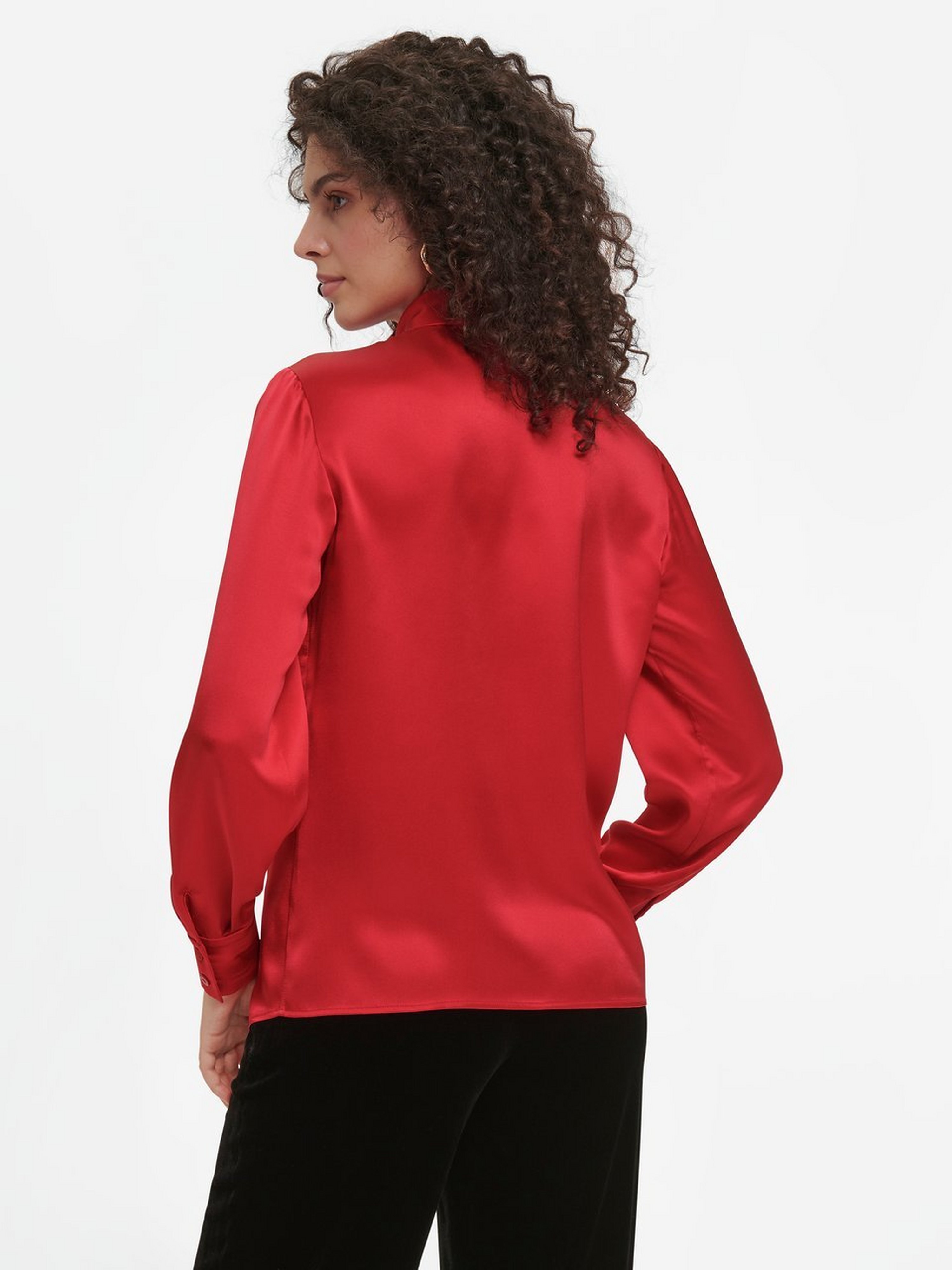 Seiden-Bluse mit Schluppe