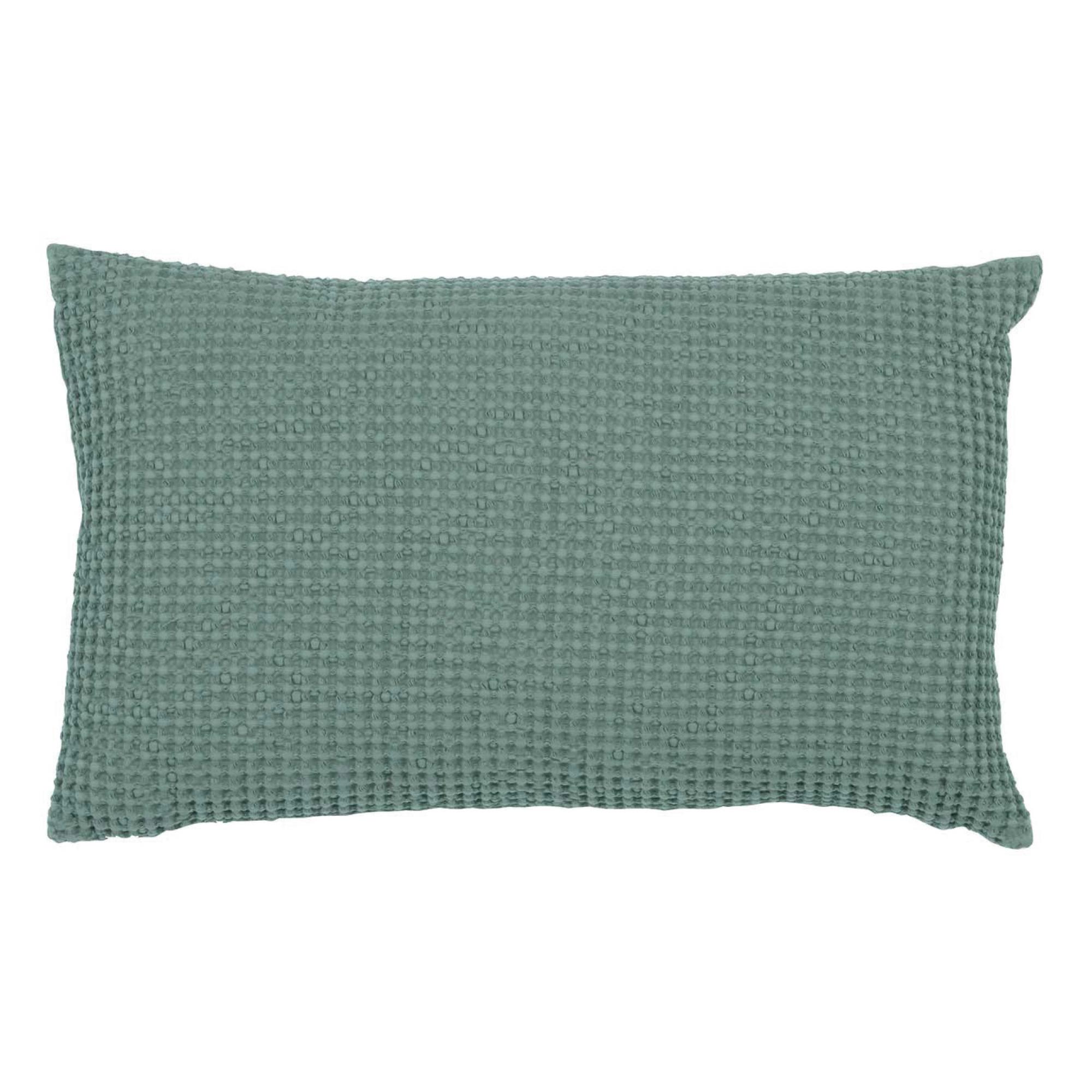 Coussin maia vert de gris 30 x 50 cm
