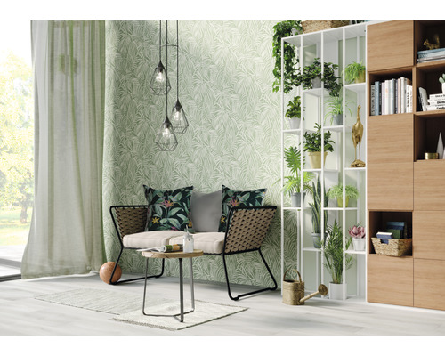 Vliesbehang 832198 Selectie Palmengroen