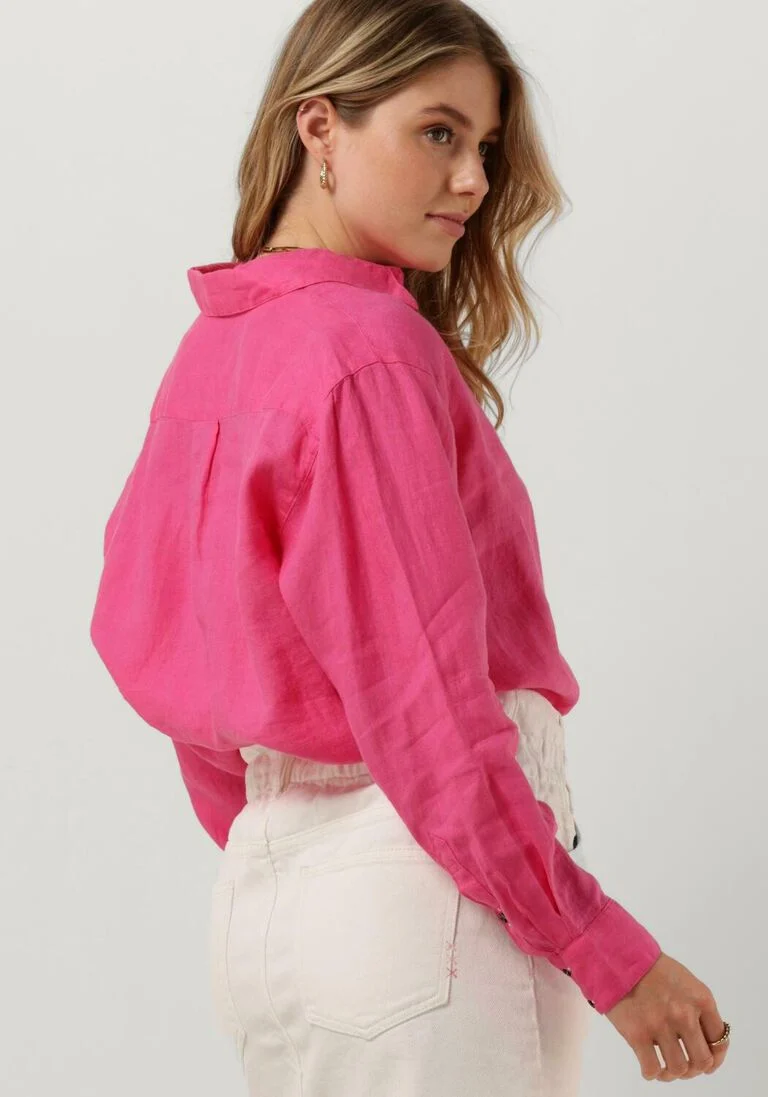 SCOTCH & SODA roze scotch & soda blouse oversized linen shirt