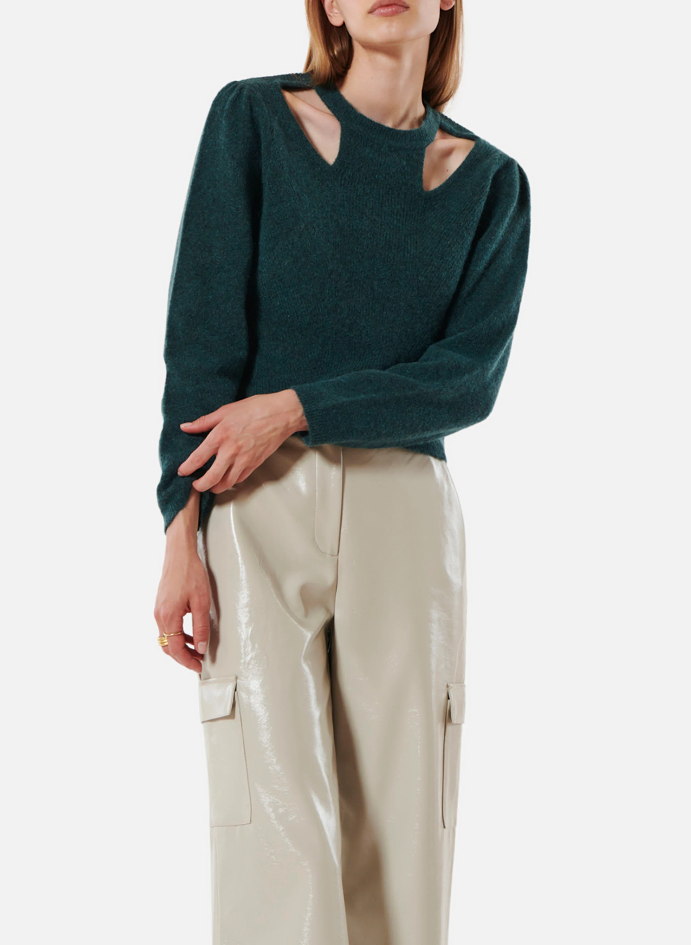 LOUIS - Pull col rond en laine mélangée | Bleu