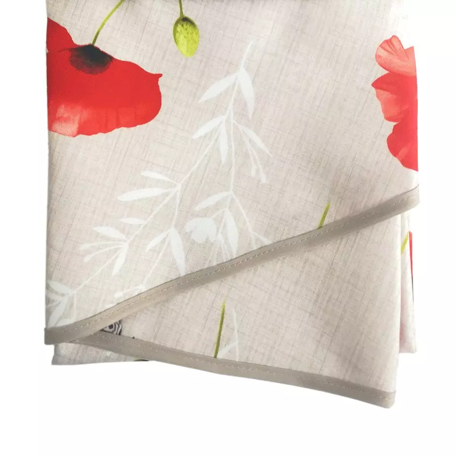 Nappe ronde (D180 cm) Sweet Poppy Rouge