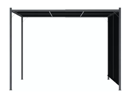 Pergola de jardin avec toit rétractable 3x3 m Anthracite