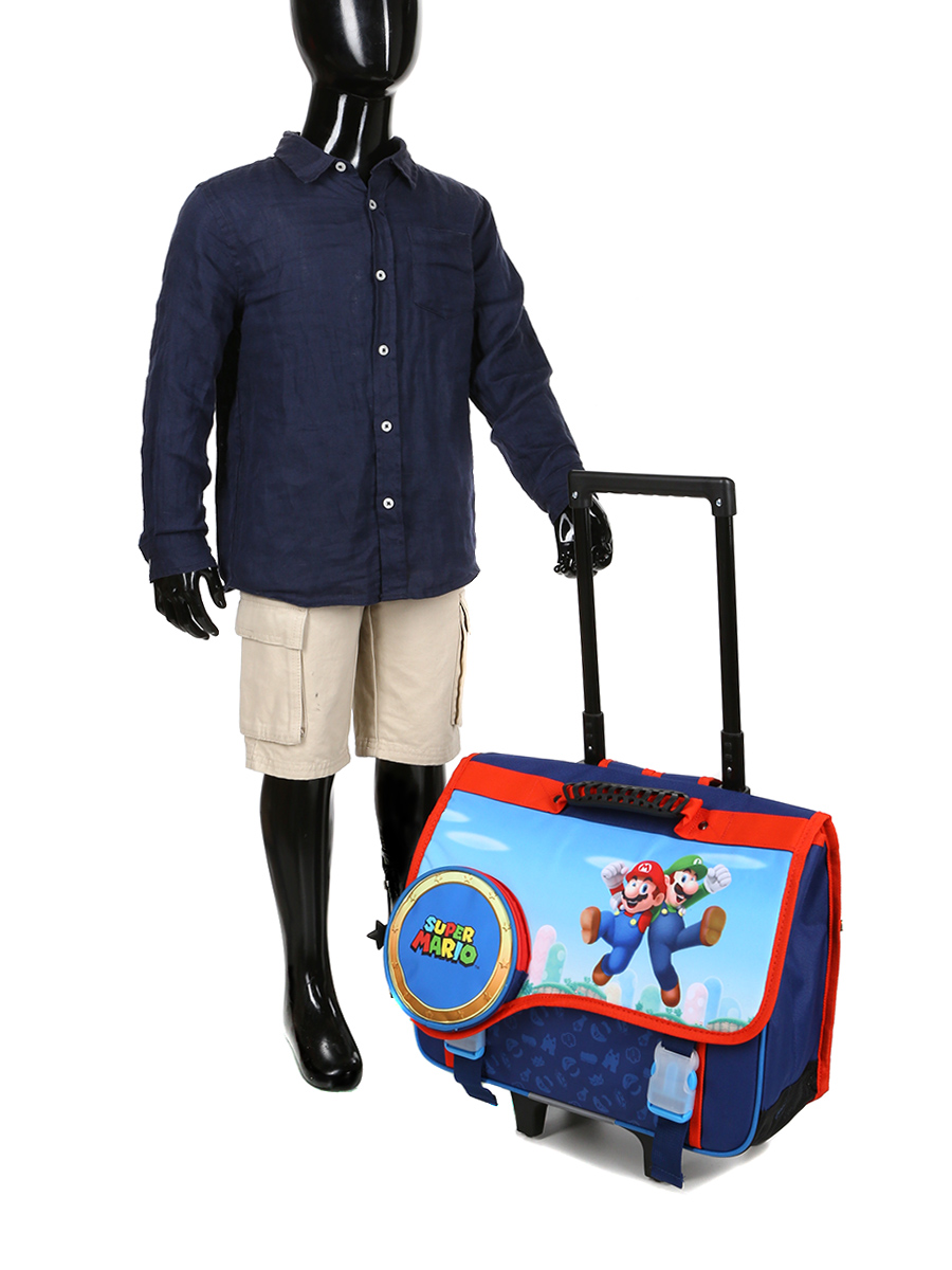 Cartable À roulettes Super Mario Etoile d'Or 41 cm