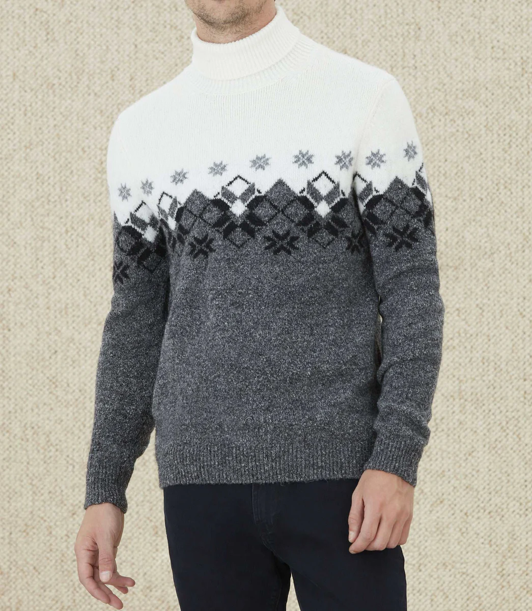 Pull col roulé anthracite 